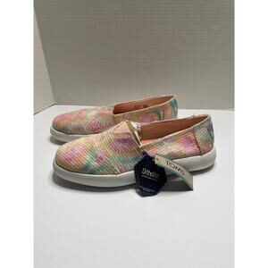 NEW Toms Womens Alpargata Mallow Candy Pink Tie Dye Crochet 8.5